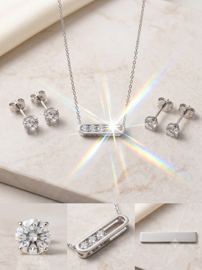Collier Trombone Pavé de Cristaux