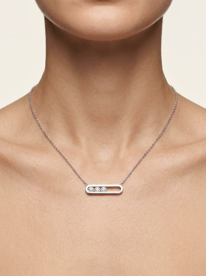 Collier à petites perles en acier inoxydable