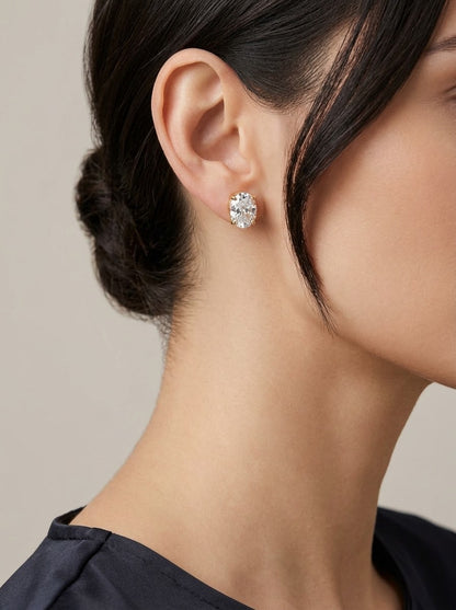 Boucles d'Oreilles Effet Diamant