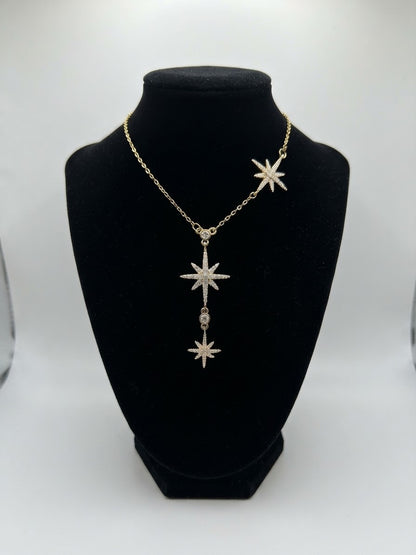 Collier Étoiles en Acier Inoxydable Argenté