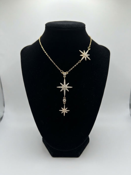 Collier Étoiles en Acier Inoxydable Argenté
