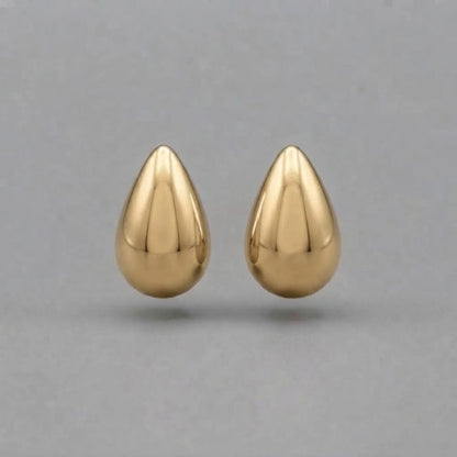 Boucles d'Oreilles Goutte Dorées en Acier Inoxydable