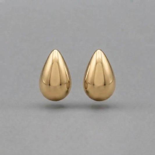Boucles d'Oreilles Goutte Dorées en Acier Inoxydable