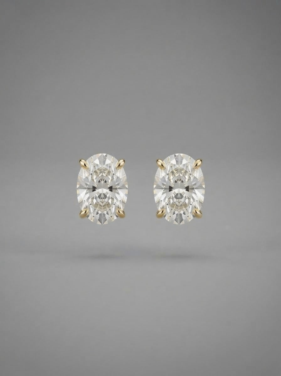 Boucles d'Oreilles Effet Diamant